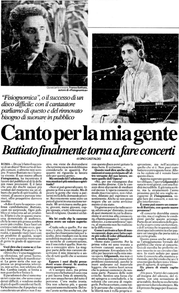 Canto per la mia gente
