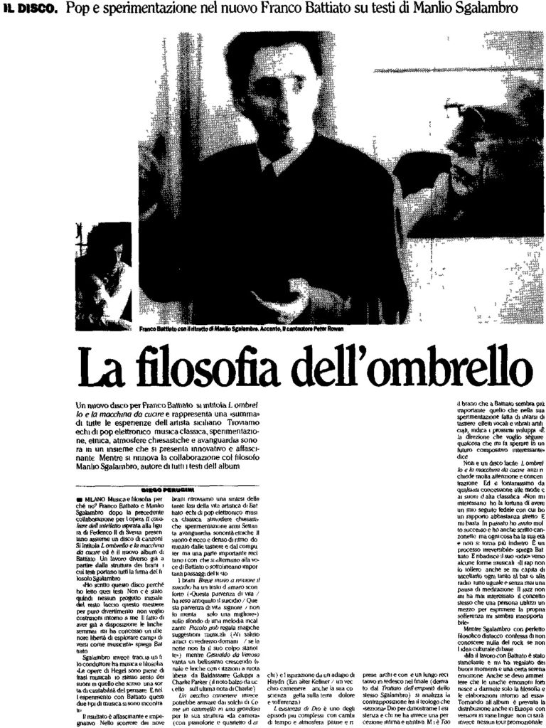 La filosofia dell'ombrello