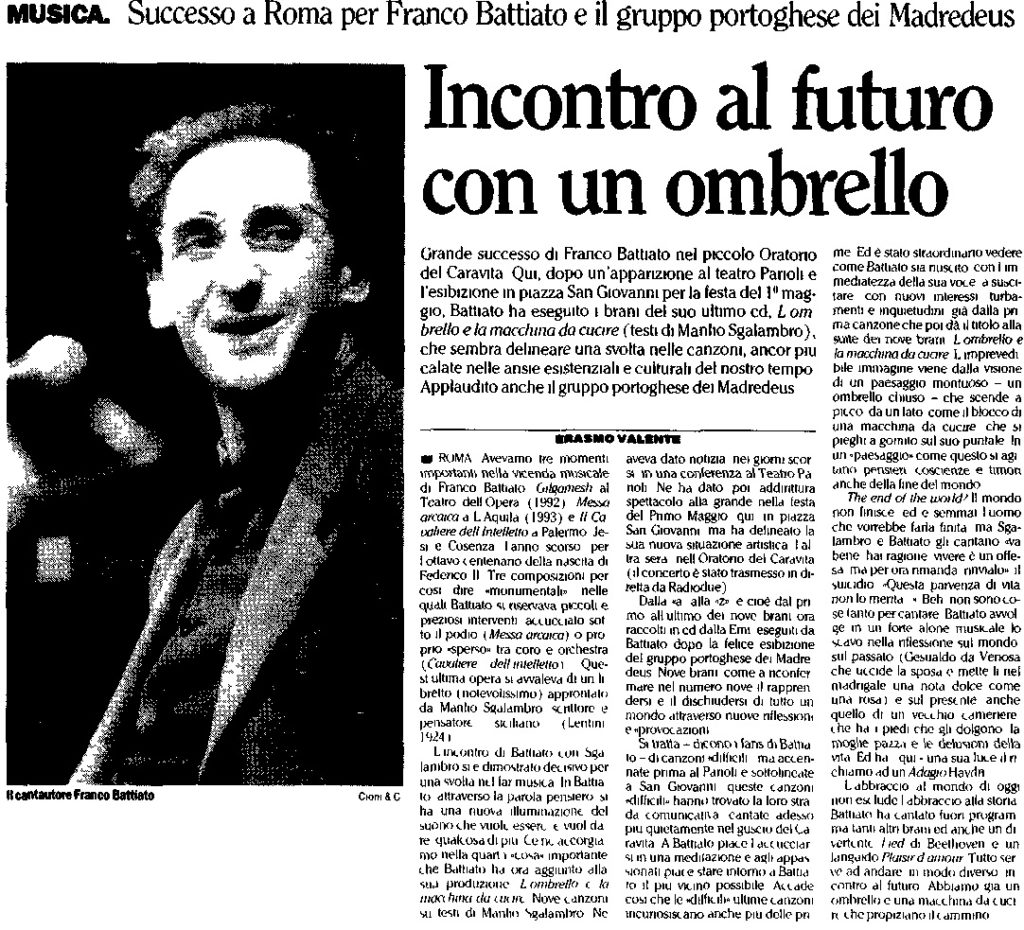 Incontro al futuro con un ombrello