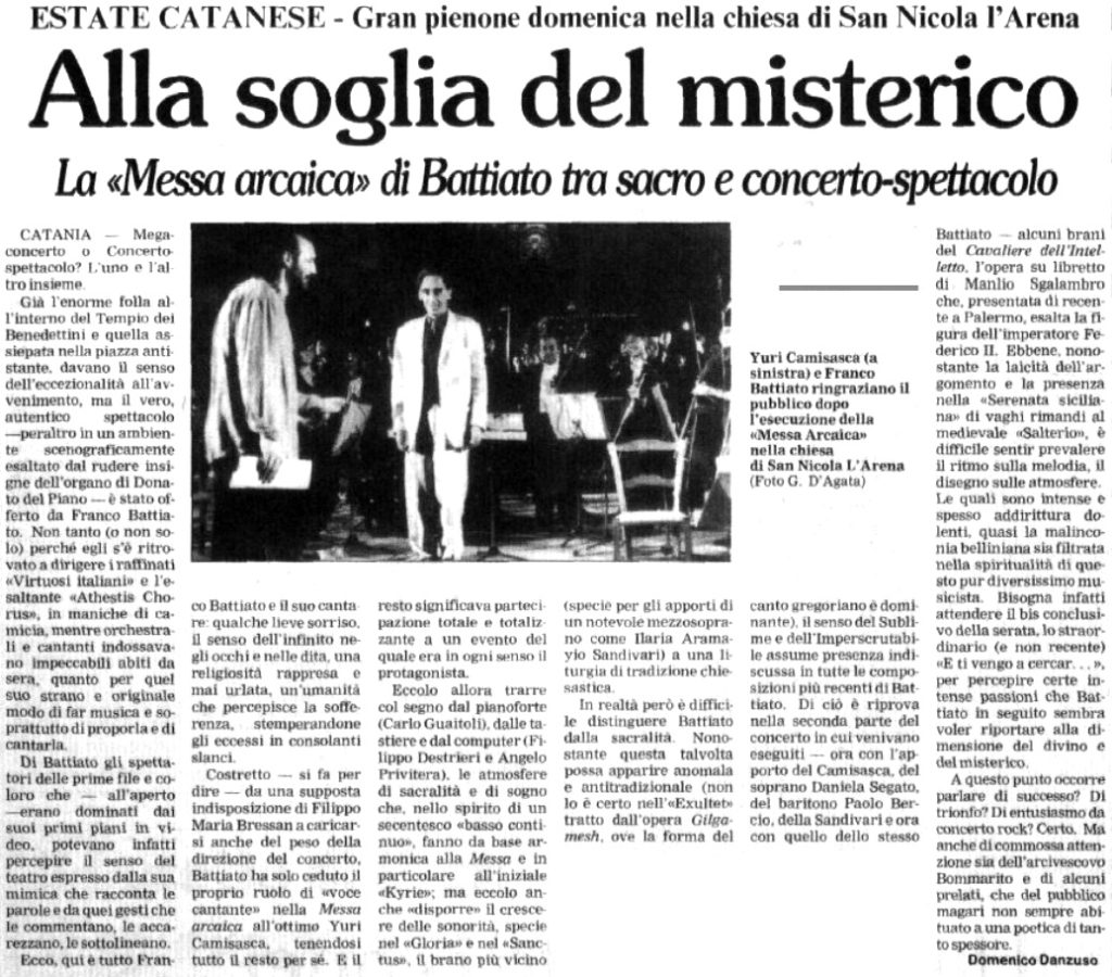 Alla soglia del misterico