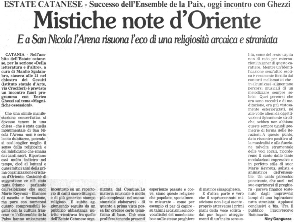 Mistiche note d'Oriente