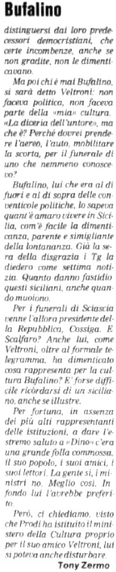 Bufalino dimenticato ai funerali solo la sua gente 2