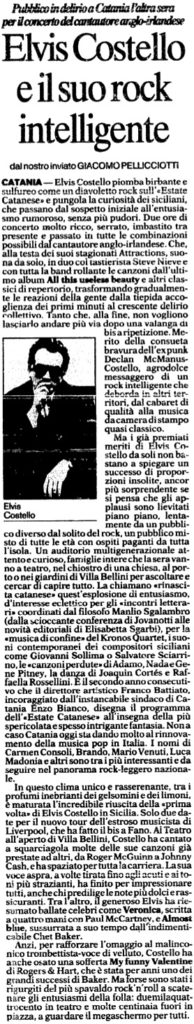 Elvis Costello e il suo rock intelligente