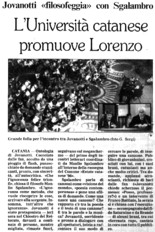 L'Università catanese promuove Lorenzo