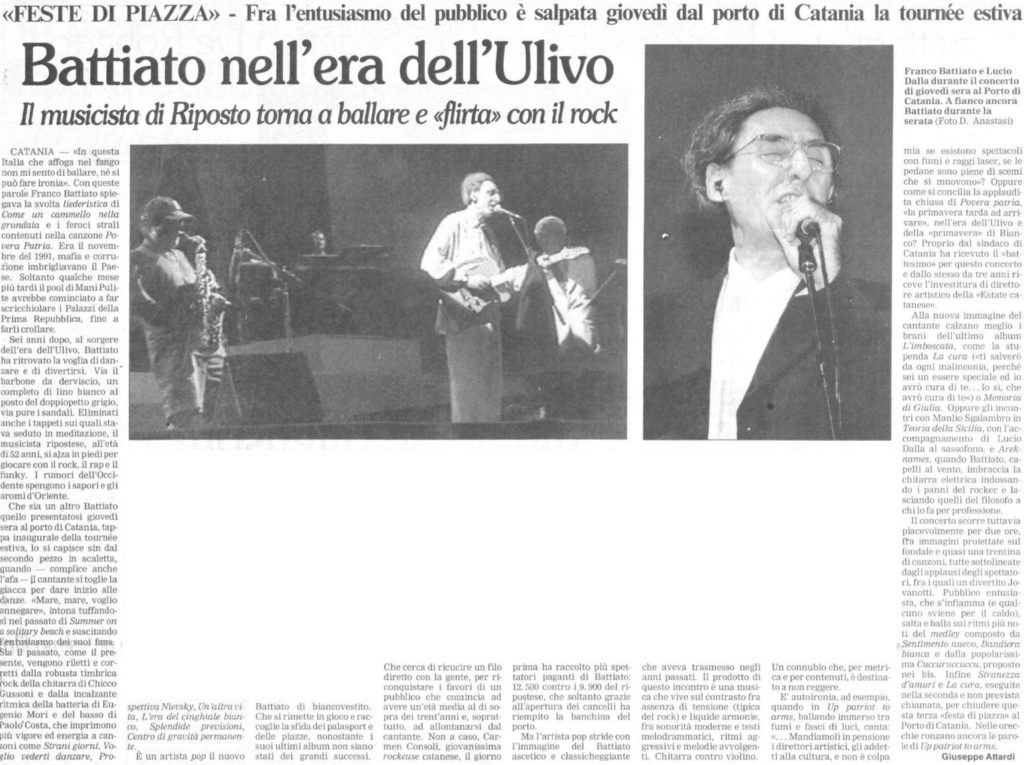 Battiato nell'era dell'Ulivo