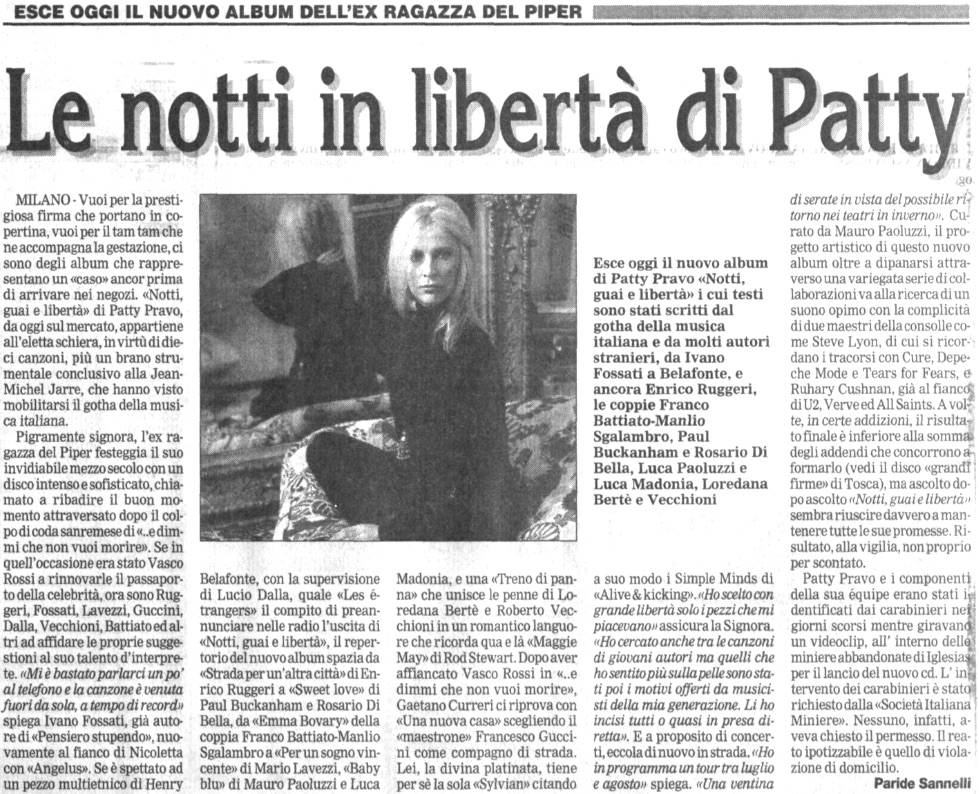 Le notti in libertà di Patty