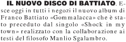 Il nuovo disco di Battiato