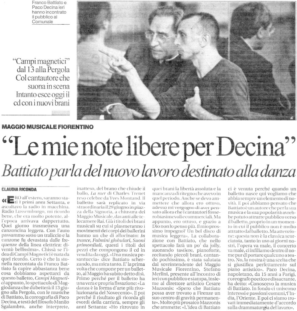 “Le mie note libere per Decina”