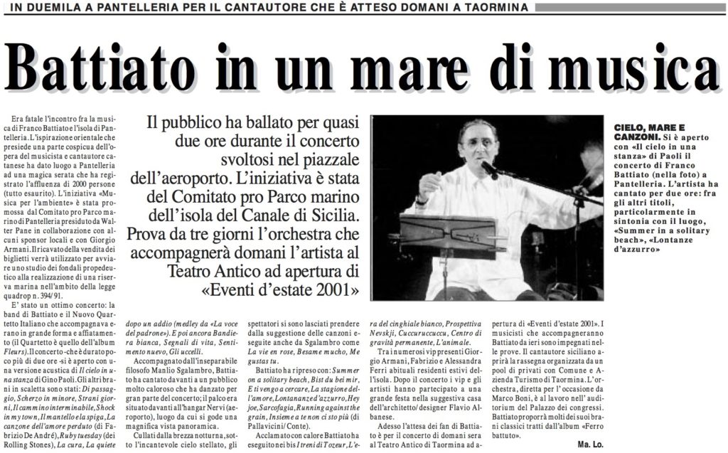 Battiato in un mare di musica