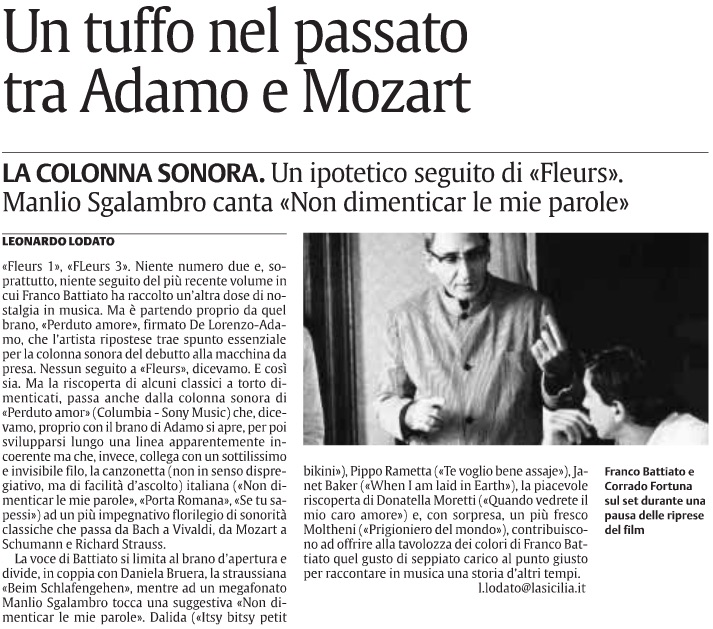 Un tuffo nel passato tra Adamo e Mozart