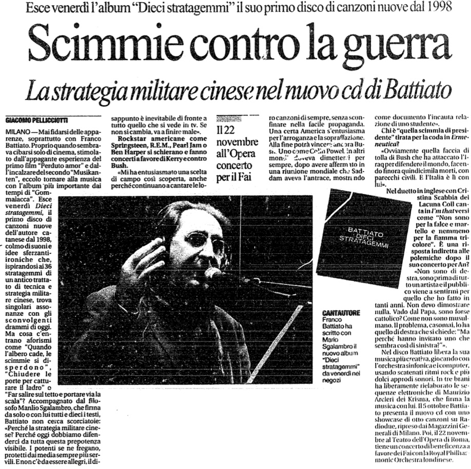 Scimmie contro la guerra