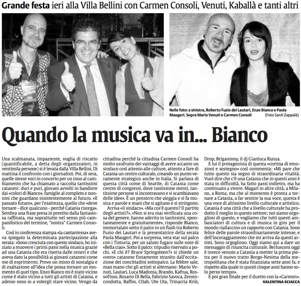 Quando la musica va in… Bianco