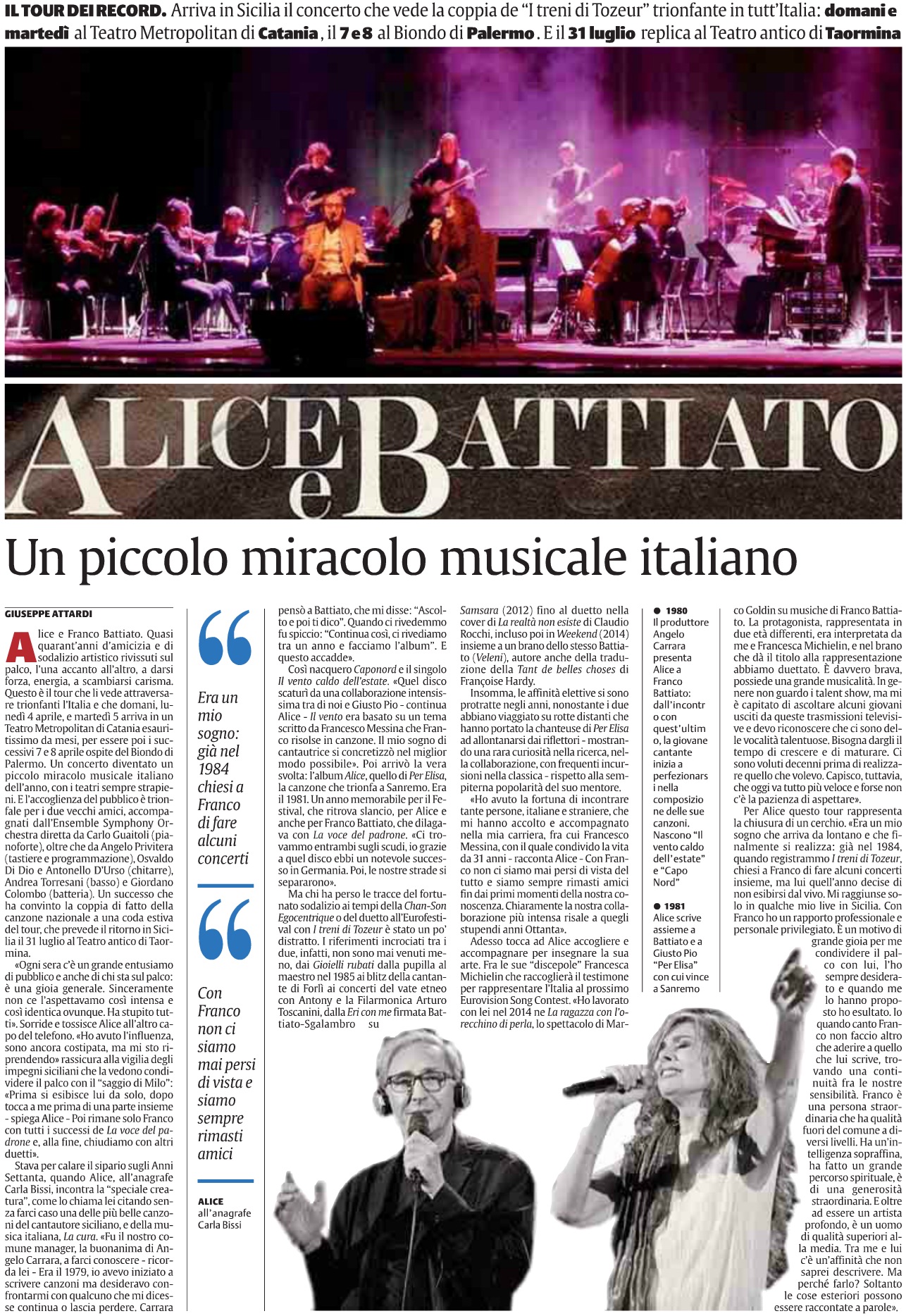 Alice e Battiato Un piccolo miracolo musicale italiano