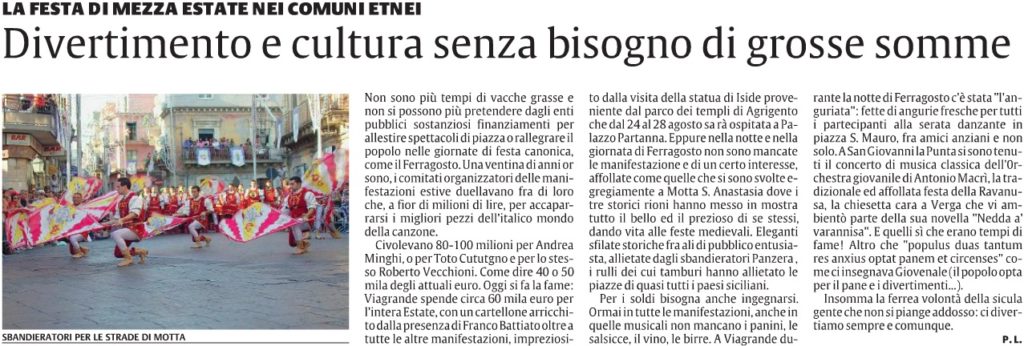 Divertimento e cultura senza bisogno di grosse somme