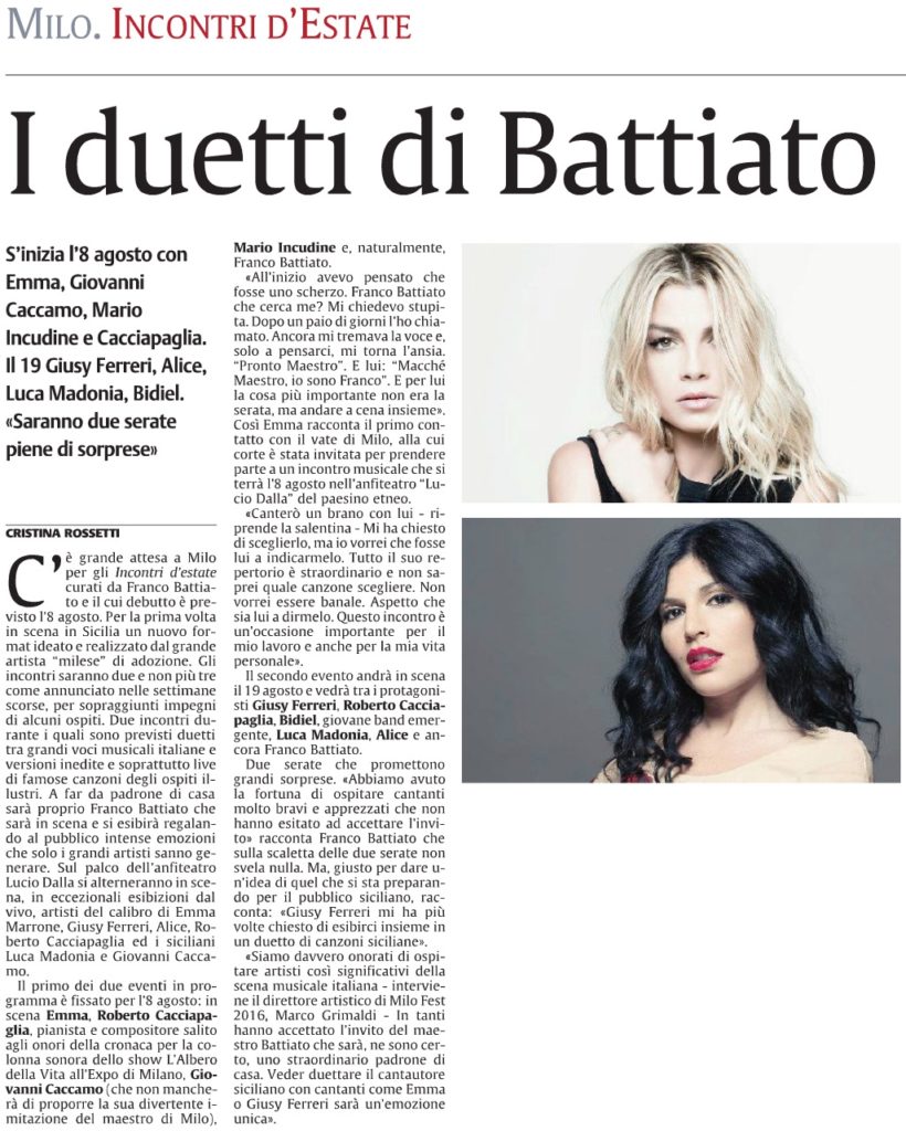I duetti di Battiato